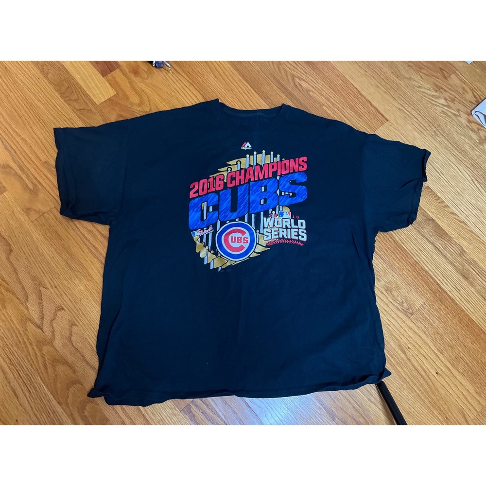 Majestic Chicago Cubs 2016 World Series Champions T-Shirt 2XL